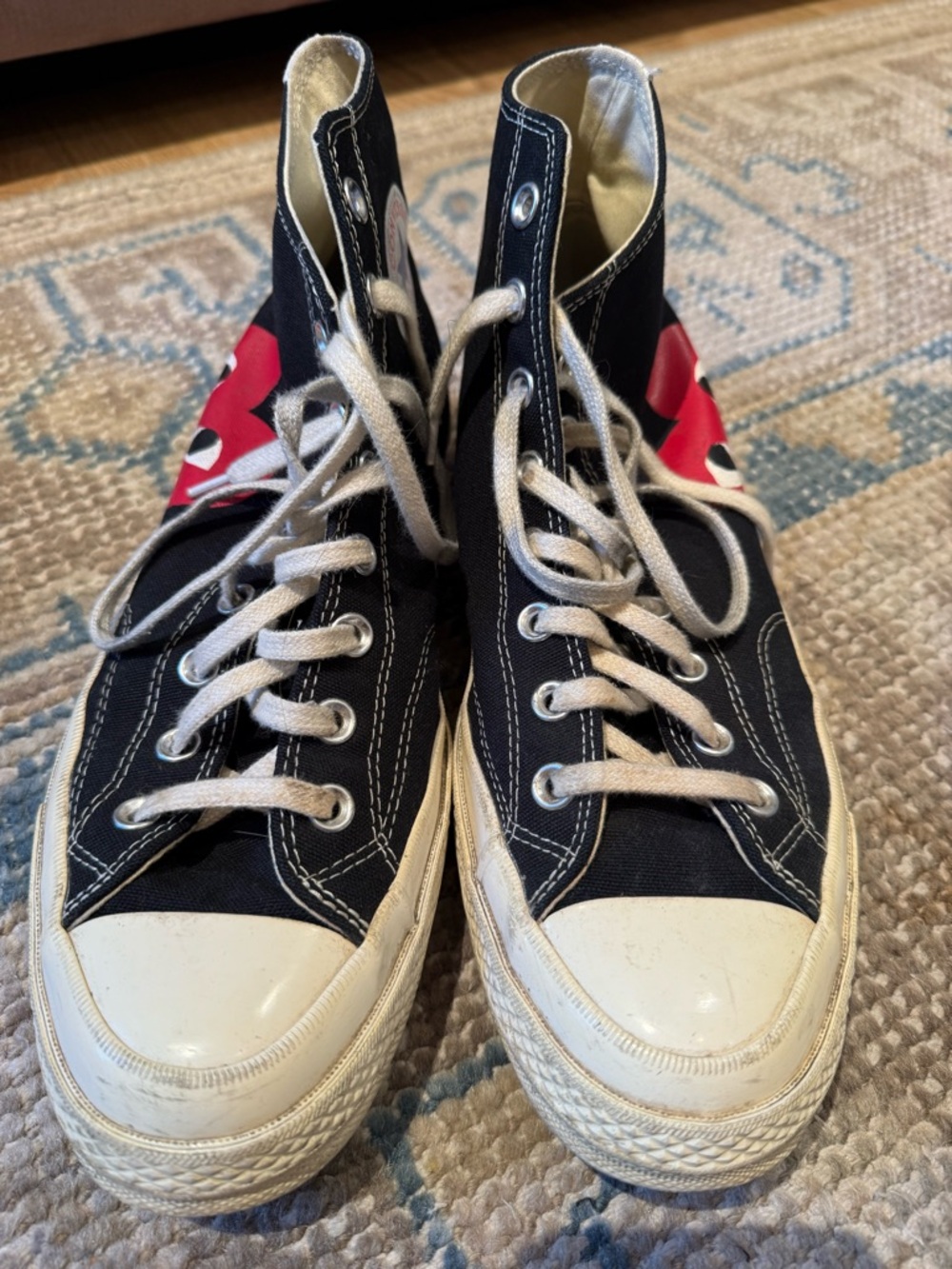 CDG Play x Converse Chuck 70 High Top - Black/White Heart